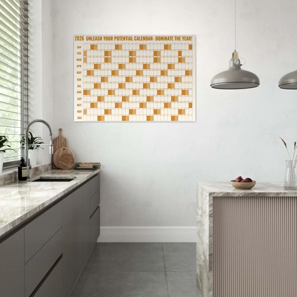 Dominate Your Year Wall A0 (84.1 X 118.9 cm) Calendar Poster – 365 Days of Planning in One View