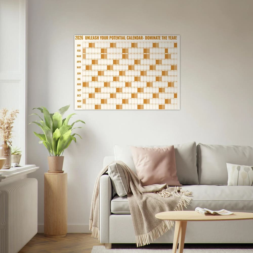 Dominate Your Year Wall A0 (84.1 X 118.9 cm) Calendar Poster – 365 Days of Planning in One View