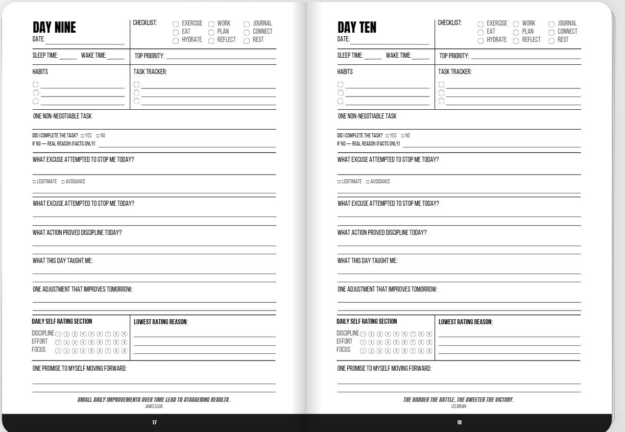 The 90 Days Serious Accountability Journal – Brochure for Responsibility & Results