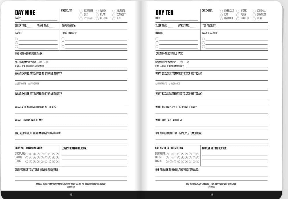 The 90 Days Serious Accountability Journal – Brochure for Responsibility & Results