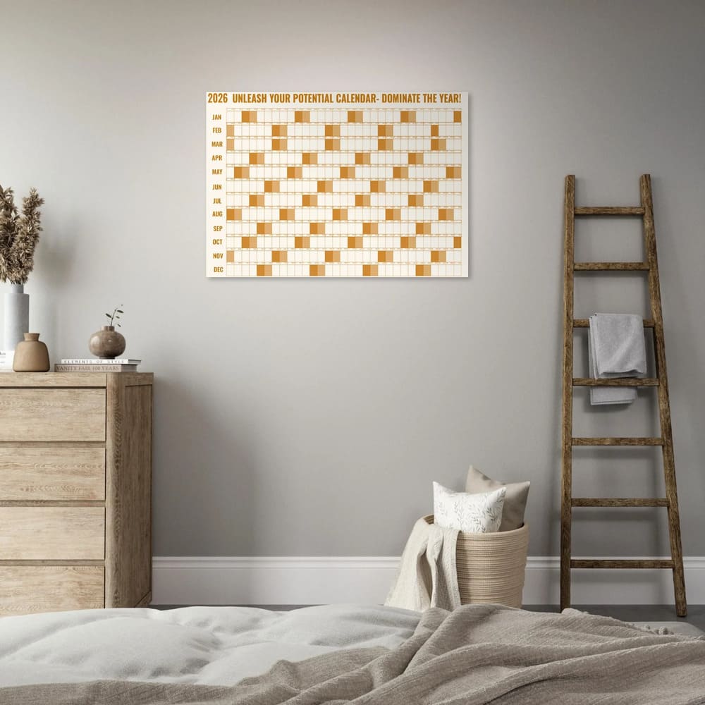 Dominate Your Year Wall A0 (84.1 X 118.9 cm) Calendar Poster – 365 Days of Planning in One View