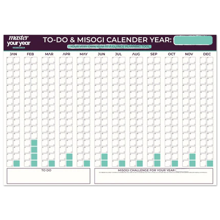 Undated Misogi Wall Calendar | One Hard Thing Planner