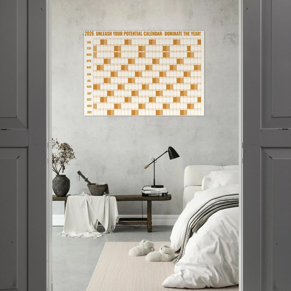 Dominate Your Year Wall A0 (84.1 X 118.9 cm) Calendar Poster – 365 Days of Planning in One View