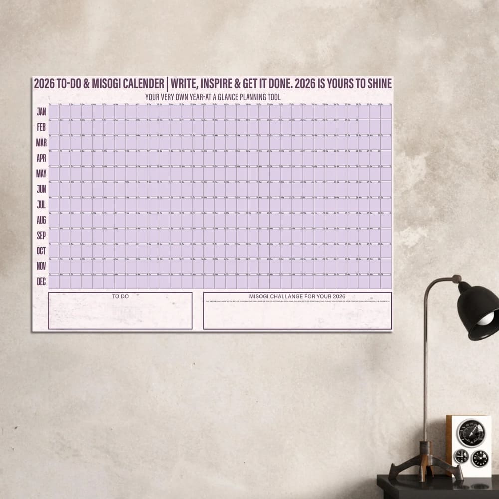 2026 Misogi Challenge All-in-One Wall Calendar Poster - Classic Matte A0 Design
