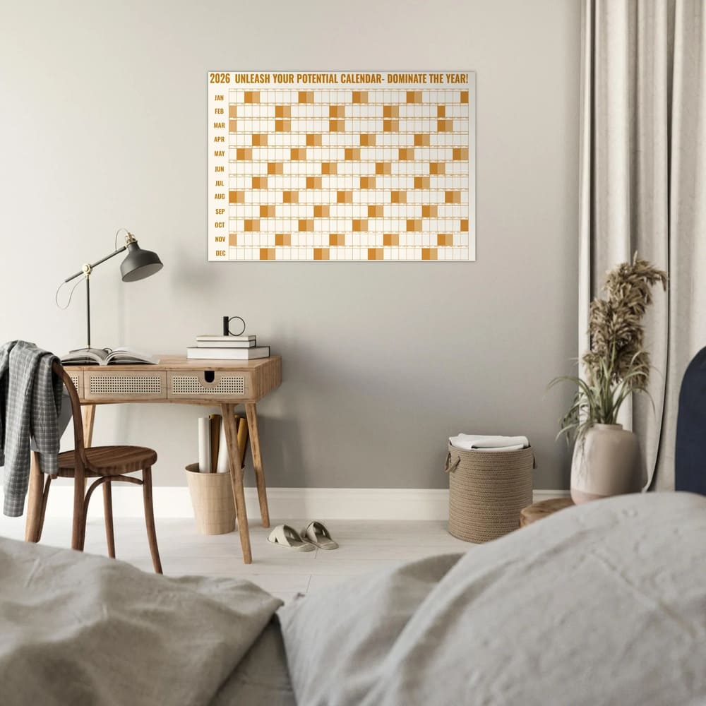 Dominate Your Year Wall A0 (84.1 X 118.9 cm) Calendar Poster – 365 Days of Planning in One View