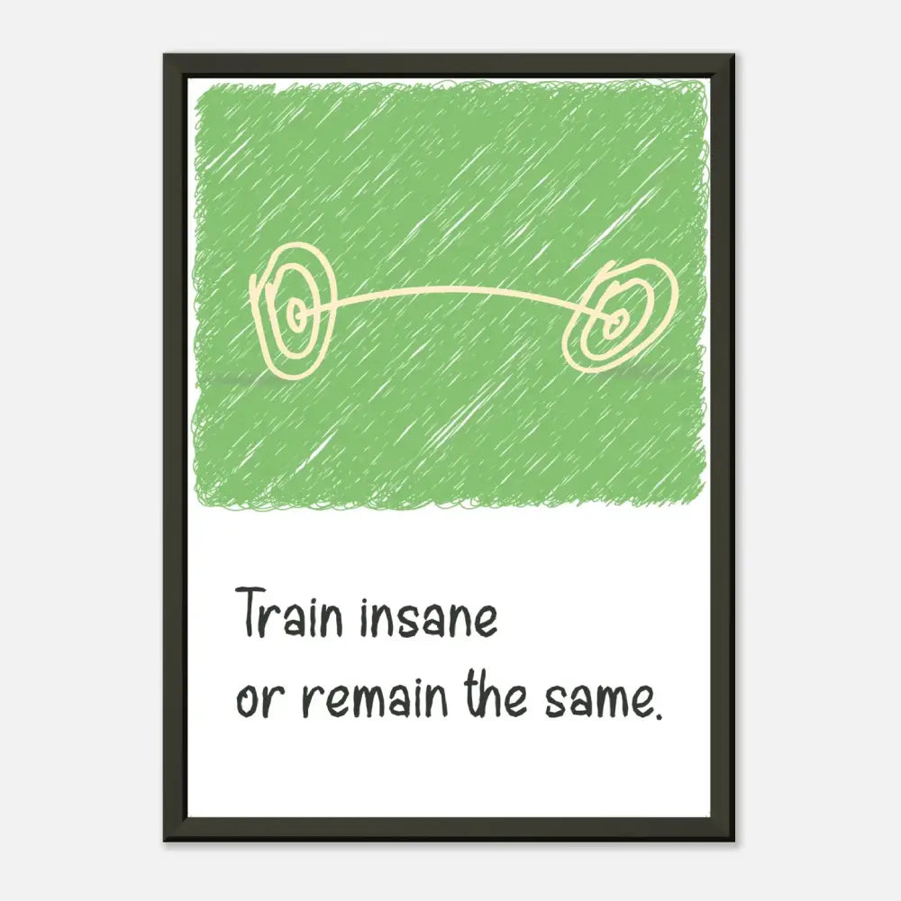 Train Insane or Remain the Same - Gym Motivation Poster