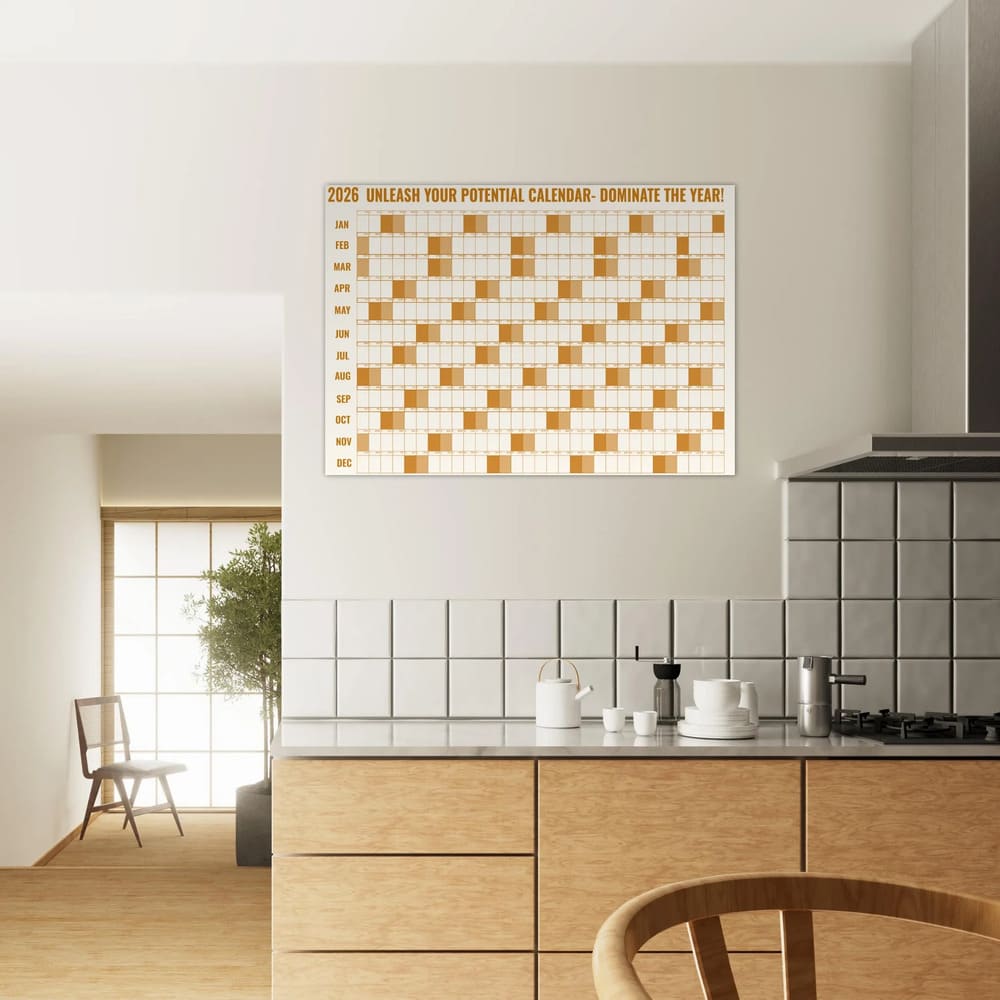 Dominate Your Year Wall A0 (84.1 X 118.9 cm) Calendar Poster – 365 Days of Planning in One View