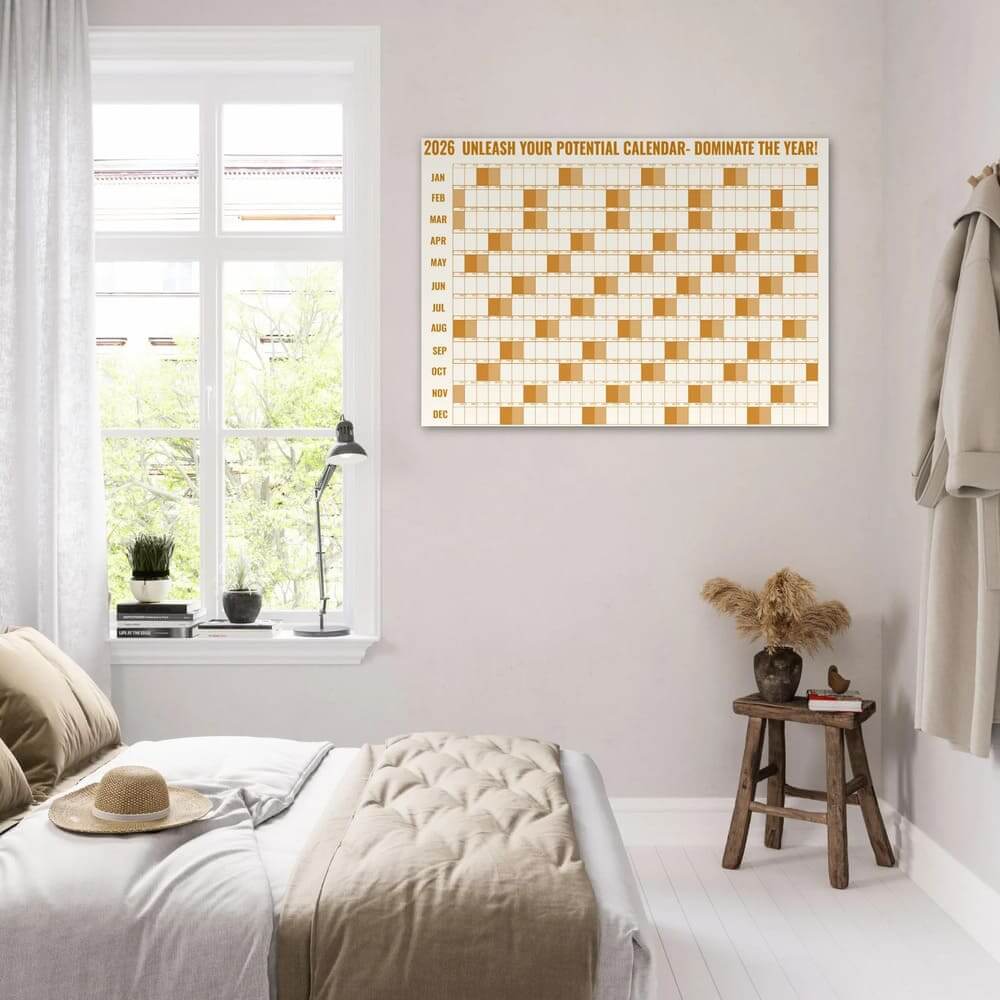Dominate Your Year Wall A0 (84.1 X 118.9 cm) Calendar Poster – 365 Days of Planning in One View