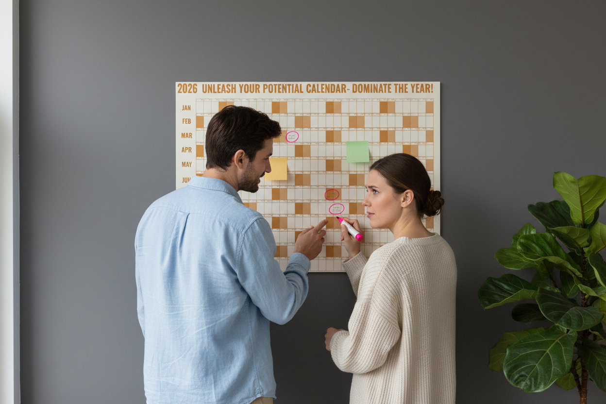 Premium A0 Calendar with Darker Wall - Hero Image